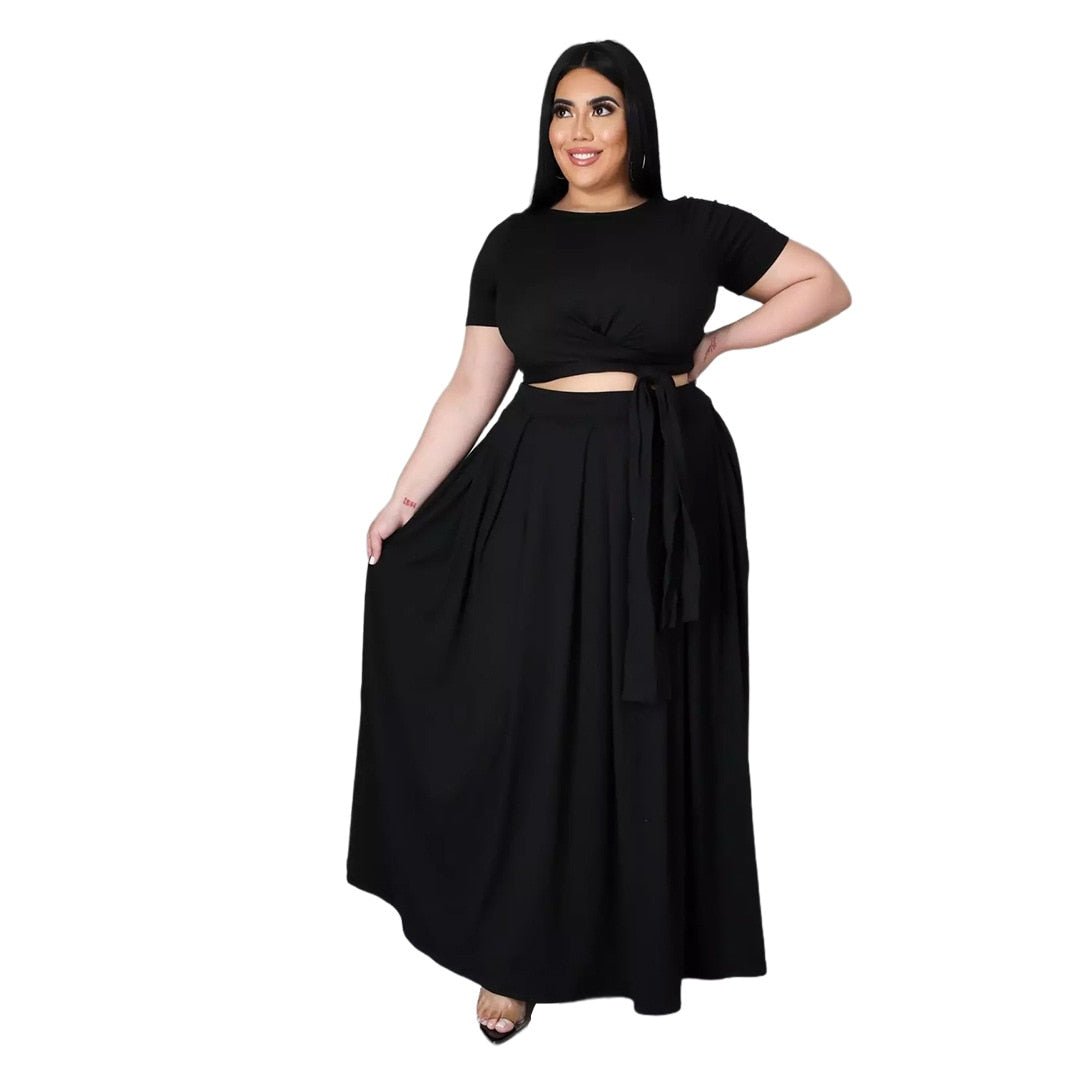 Real Queen Elegant Two Piece Top and Skirt Plus Size