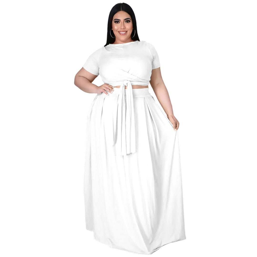 Real Queen Elegant Two Piece Top and Skirt Plus Size